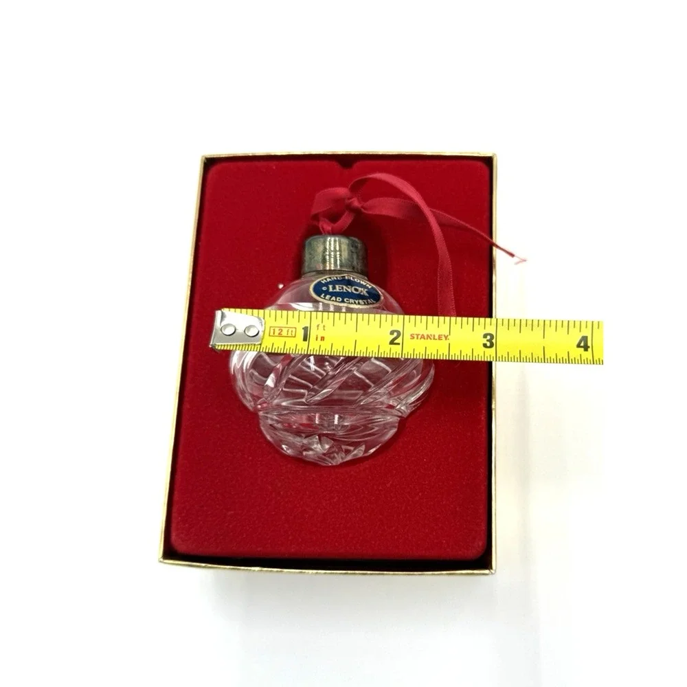 Rare 1970's Lenox Crystal Cut Lead Crystal Ornament In Original‎ Box Read Chip